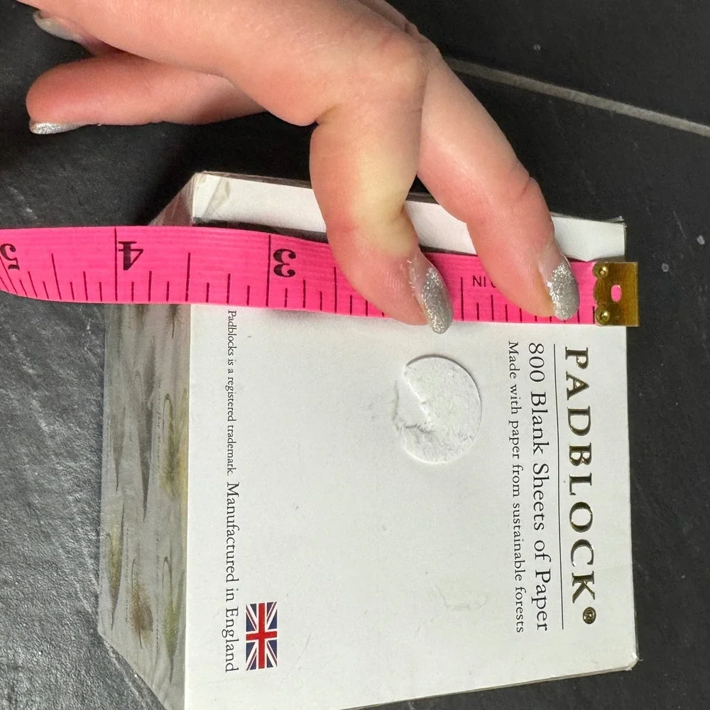 Padblock 800 Blank Sheets Memo Cube Fly Fishing Lures Made in England Stationery
